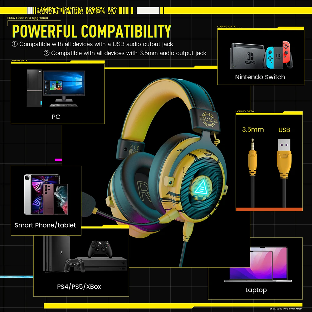 Jbl Earbuds RGB Backlight Wired Gaming Headsets, SIMGAL Over Ear