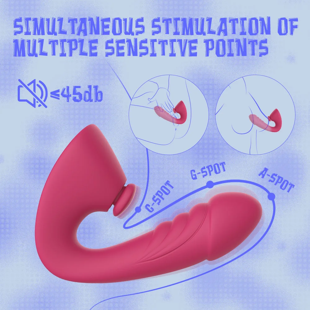 Clitoral Stimulator And Thrusting Vibrator Realistic Silicone_voghion.com