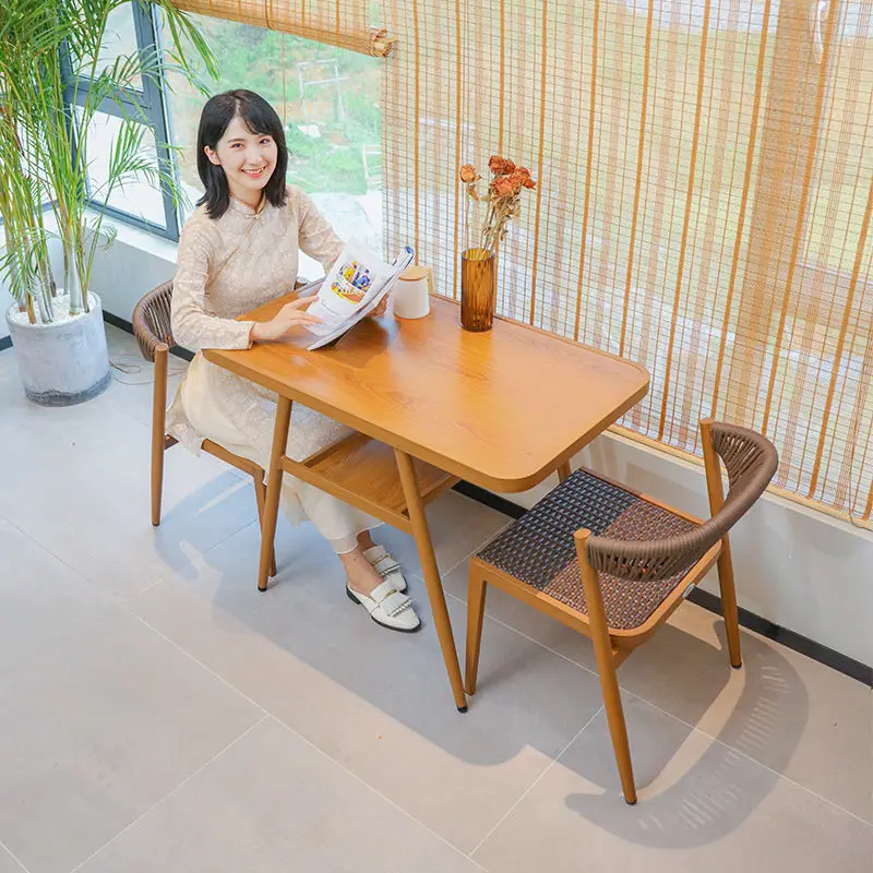 Balcony Rattan Chair Three-piece Set Home Leisure Combination One Table and Two Chairs Beach Garden Table and Chair Set