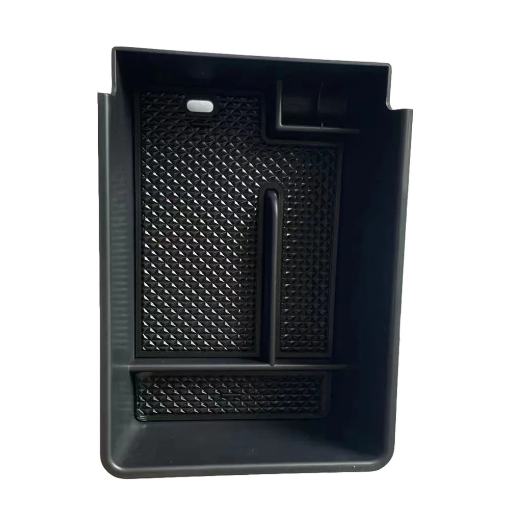

1x Black ABS Car Central Console Armrest Storage Box Container Organizer Holder For Stowing Tidying Auto Interior Accessories