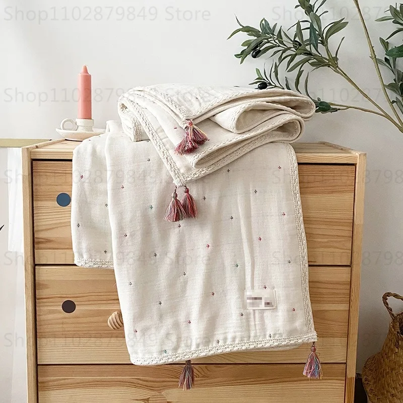 

3/6 Layers Organic Muslin Baby Blanket Newborn Swaddling Blankets Soft Toddler Cotton Stroller Bedding Blankets Swaddle Wrap