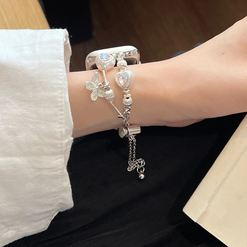 Elegant Crystal Butterfly Strap for Women's Smartwatch Bracelet