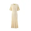 Summer Spring New French Elegant Fragrance High-end Slimming Knitted Mermaid Dress Hollow Slimming Fish Tail Knit Dress 4