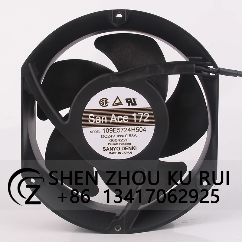 

109E5724H504 Case Cooling Fan for SANYO 12V 48V DC24V 0.58A EC AC 172x150x51mm 17CM 17251 Aluminum Frame Centrifugal AC Axial