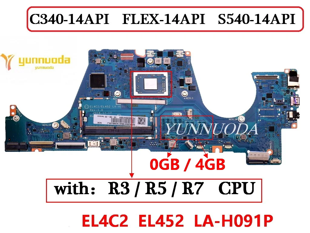 Batteria Di Ricambio L18M4PF4 L18C4PF3 Per Lenovo IdeaPad Flex-14API Flex-14IML 14IWL - 50Wh 3240mAh
