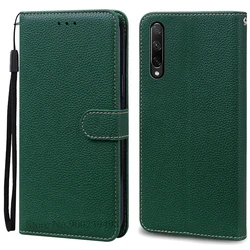 Elegant Leather Flip Wallet Case - Premium Protective Cover with Card Slots and Stand Feature for Honor 30i (Dark Green)