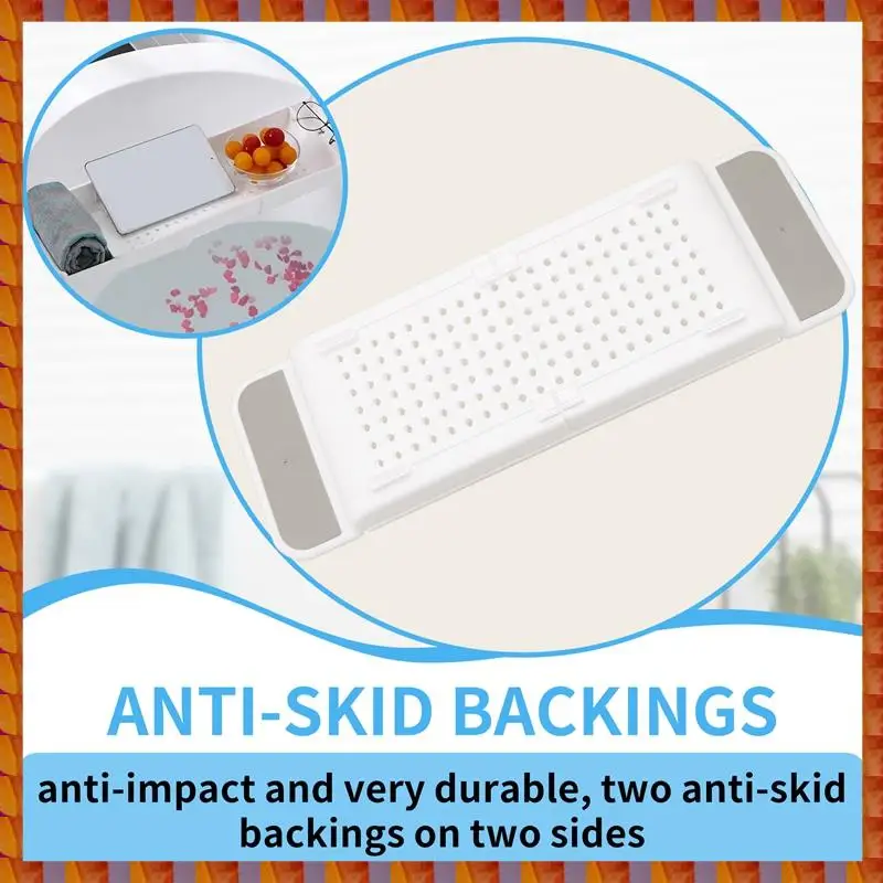DIDI Retractable Bathtub Storage Rack Bath Tray Shelf Tub Bathroom Tools Towel Storage Shelf Kitchen Sink Drain Holder
