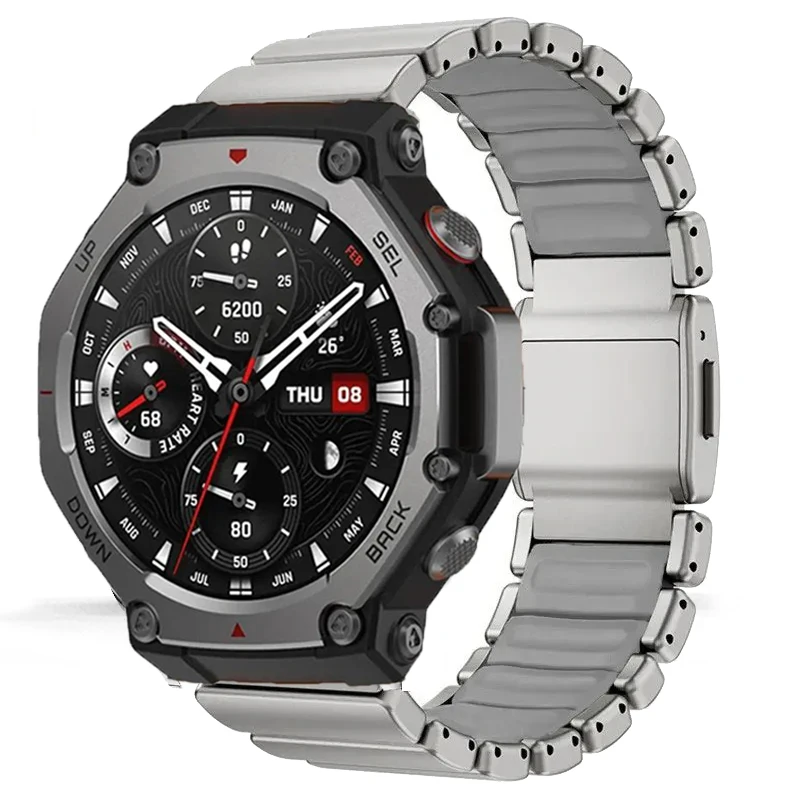 Luxury Titanium Magnetic Rubber Strap with Magnetic Buckle - Premium Watch Band Accessory