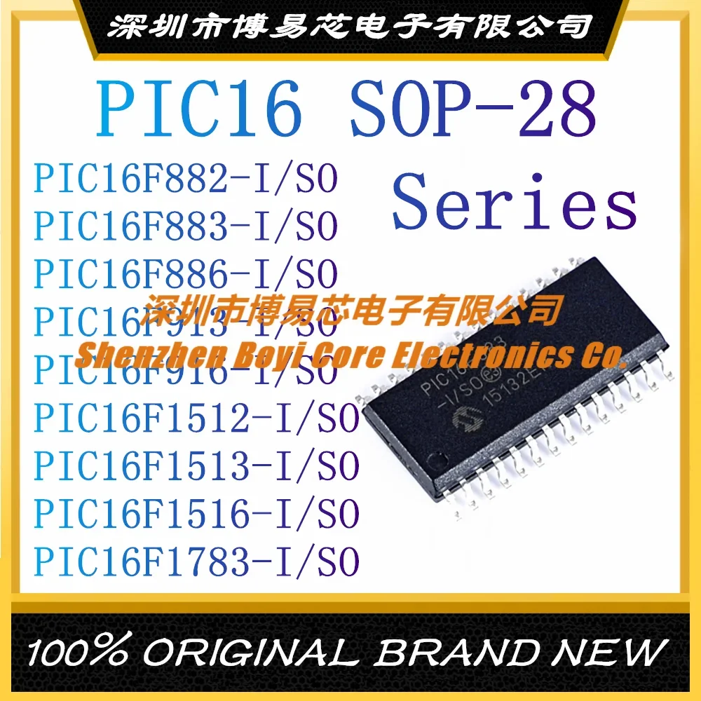 PIC16F882-I PIC16F883-I PIC16F886-I PIC16F913-I PIC16F916-I PIC16F1512-I PIC16F1513-I PIC16F1516-I PIC16F1783-I SO SOP-28 MCU 100% new imported original pic16f882 i ss pic16f883 i ss pic16f886 i ss ssop 28 chips