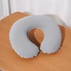Ergonomic C-Shaped Neck Pillow, Polyester Travel  Car Support Cushion U-shaped Travel Inflatable Pillow 6
