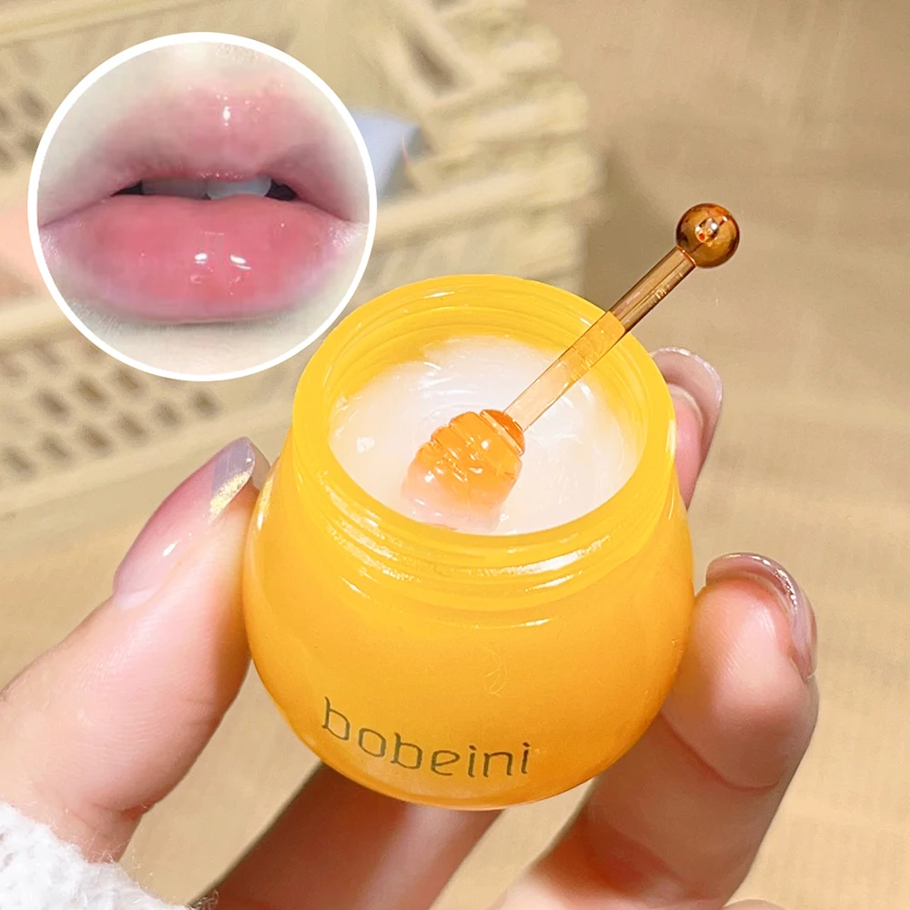 Hydrating Peach & Honey Lip Mask - Long-Lasting Moisture, Soothes Dry Lips, Reduces Fine Lines For Women 5