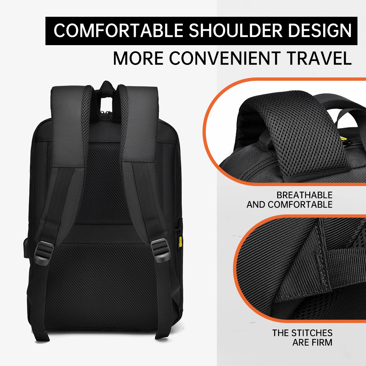 Travel Backpack Men's Business Backpack School Bag Rechargeable USB Bag Large-Capacity Laptop Waterproof Fashion Backpack