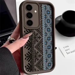Vintage Patterns Phone Case - Timeless Design with Enhanced Protection - Galaxy A27 (A805 Coffee)