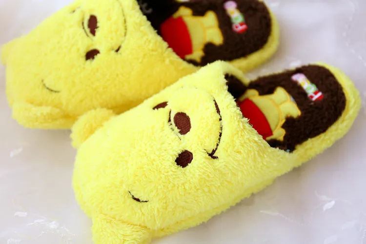 thumbnail image 1 of Disney Cartoon Plush Slippers In Autumn And Winter Creative Alien Stitch Winnie The Pooh Soft Home Slippers 35-38 Yards Cute, 1 of 5