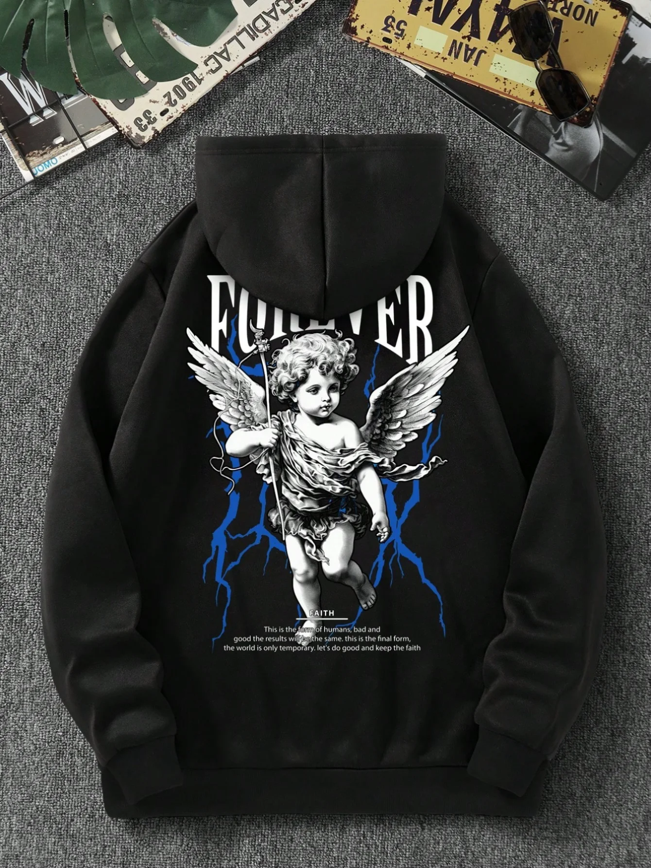 european and american men's autumn angel print comfortable soft hooded sweatshirt outdoor urban high street clothing european and american men's autumn angel print comfortable soft hooded sweatshirt outdoor urban high street clothing