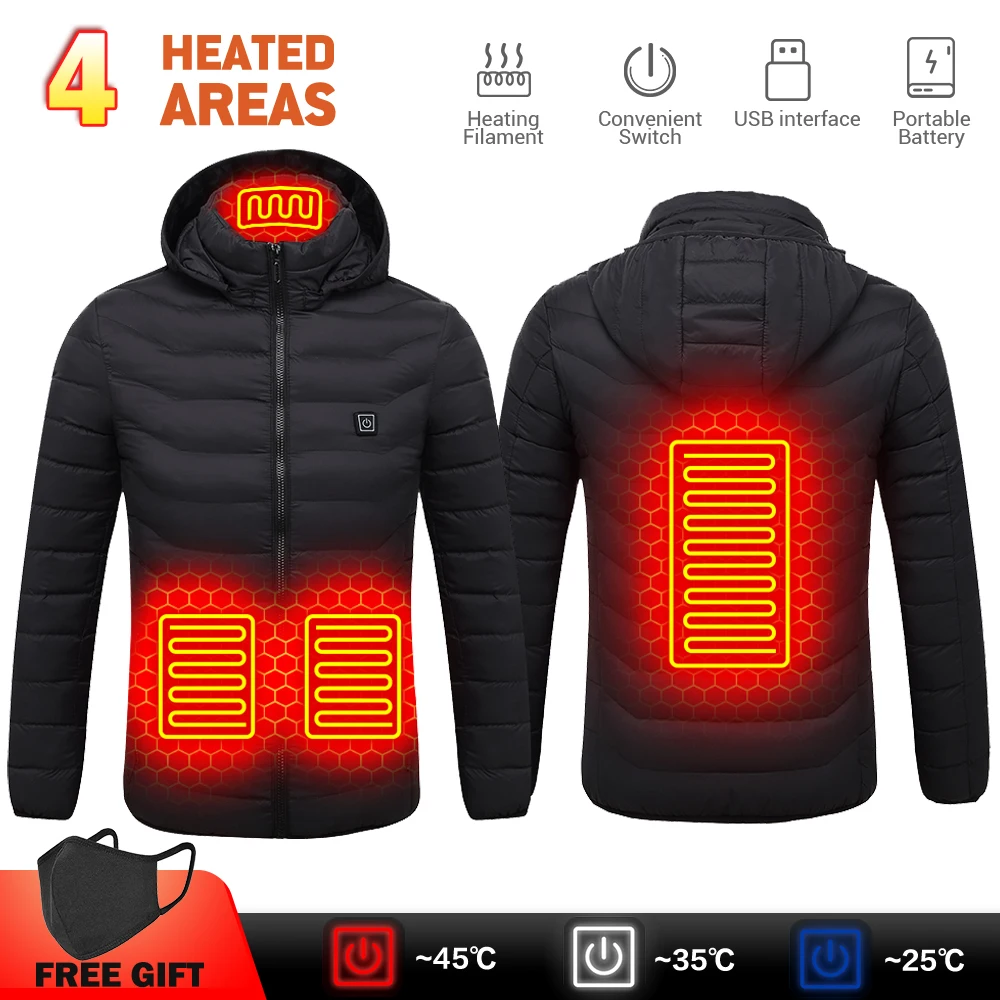 

Heated Jacket Motorcycle Jacket Winter Warm USB Heating Jacket Thermal Clothes Hunting Vest Heating Jacket For Hiking Clothes