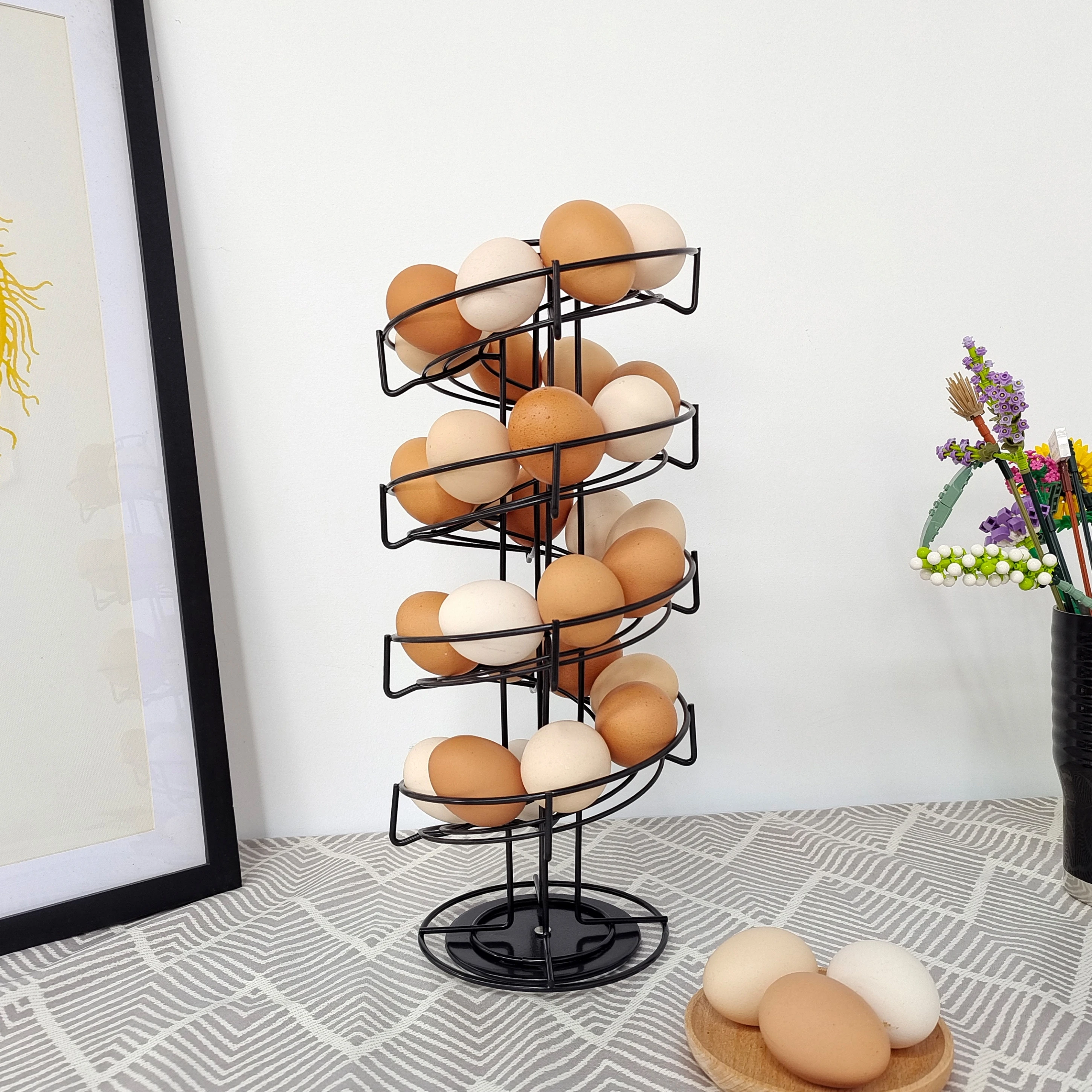Spiral Design Egg Skelter Chicken Metal Wire Rack Holder Baskets Egg  Steamer Rustic Gathering - AliExpress
