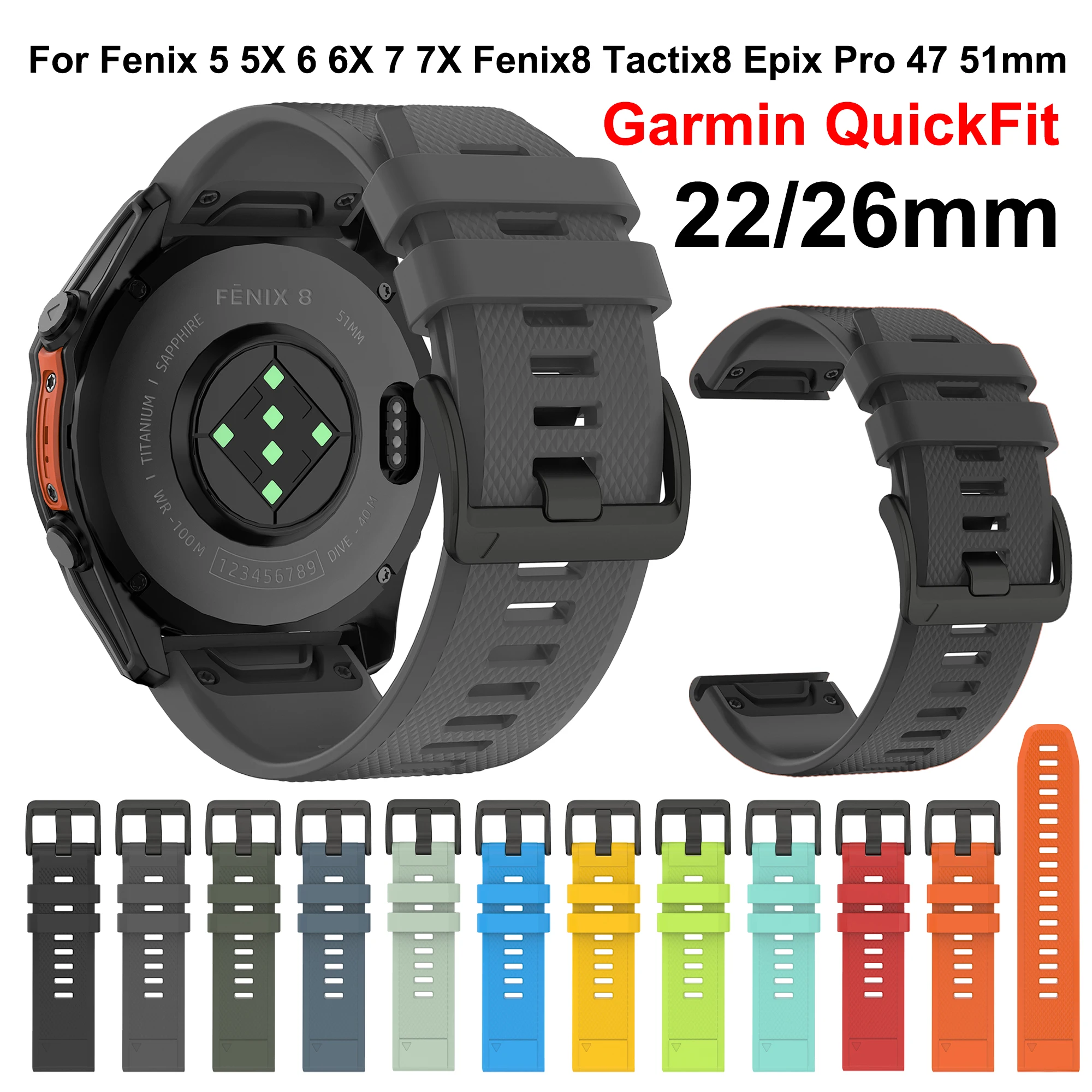 Versatile QuickFit Watch Strap - 22mm/26mm Adjustable Band
