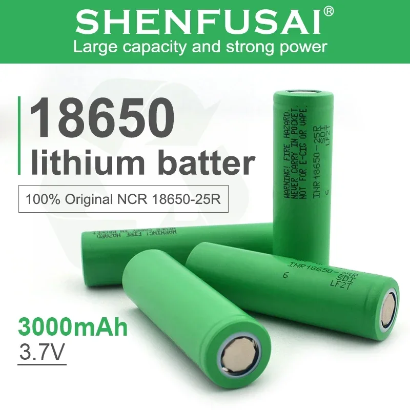 

18650 3.7V 3000mah Battery INR18650 25R Lithium Batteries for e-cigarettes, electric tools, electric vehicles, UAVs, etc