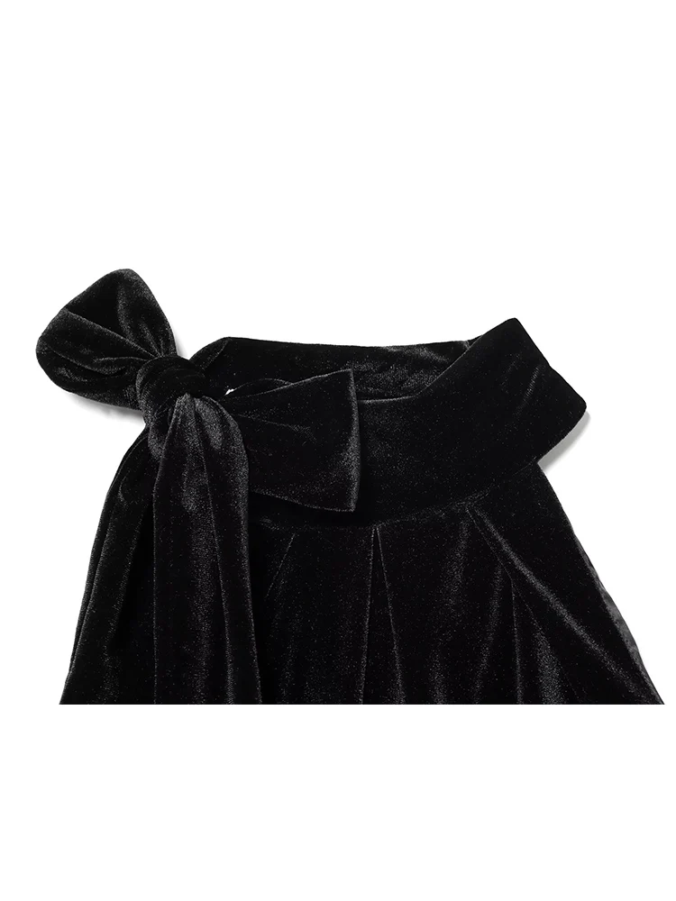 2026 Summer Women Sexy Top Chic Bow Tied Velvet Blouse Female Slimming Vest Elegant Ladies Solid Color Fashion Halter Top