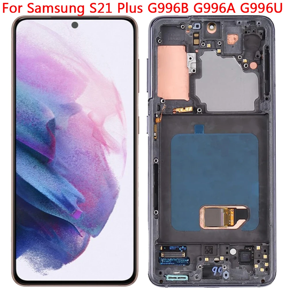 

New S21+ LCD For Samsung S21 Plus SM-G996A G996U G996B Display LCD Touch Screen With Frame Replacement Parts