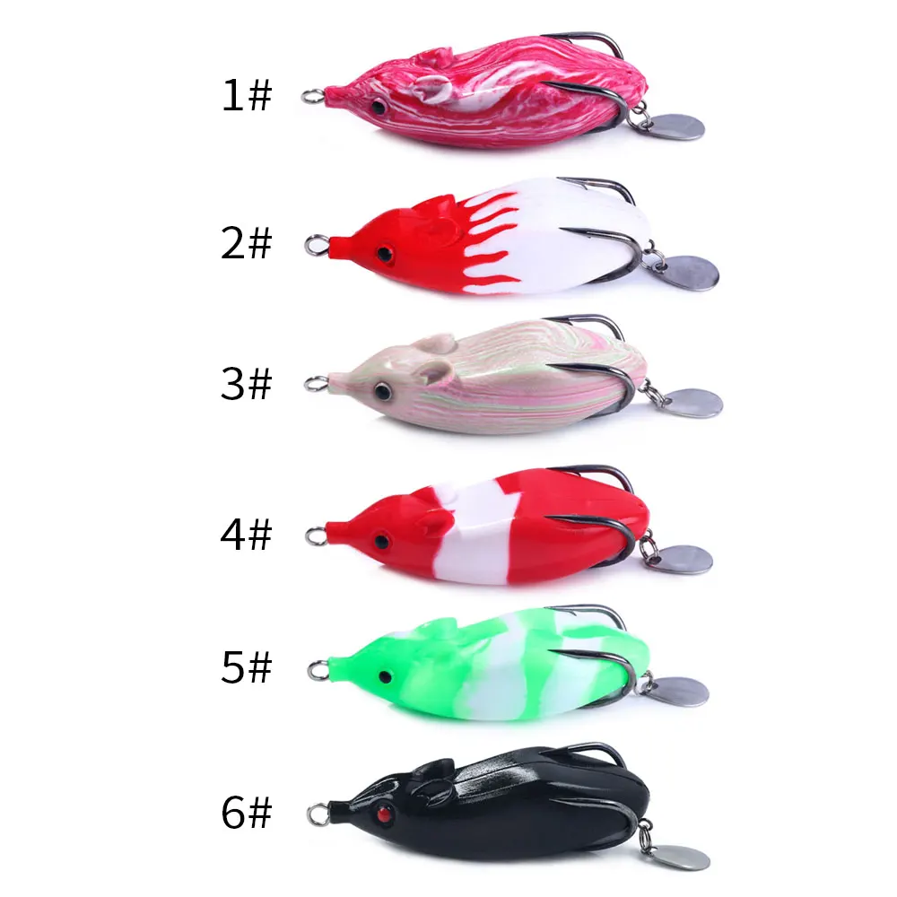 Topwater Frog Lure Soft Tube Bait Plastic Fishing Lure 7CM-12g with Fishing Hooks for Crank Catfish Bass Fishing Tackle - 2
