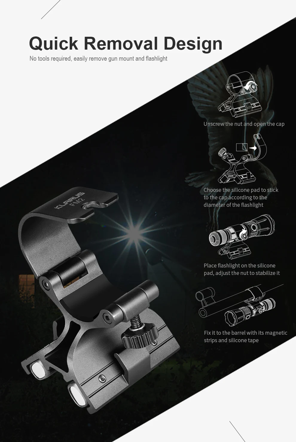 Description Picture 5 of itemKLARUS FM2 Multi-function Magnetic Flashlight Mount