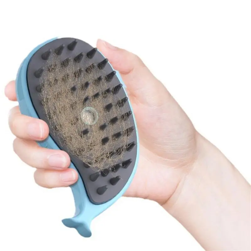 1PC Cat Steam Brush Electric Spray Water Spray Kitten Pet Comb Soft Silicone Depilation Cats Bath Hair Brush Grooming Supplies