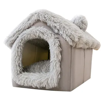 Medium Dog Kennel Indoor Soft Comfortable Puppy House Removable Small Dog Bed Cave Winter Warm Pet Sleeping Mat Portable 1