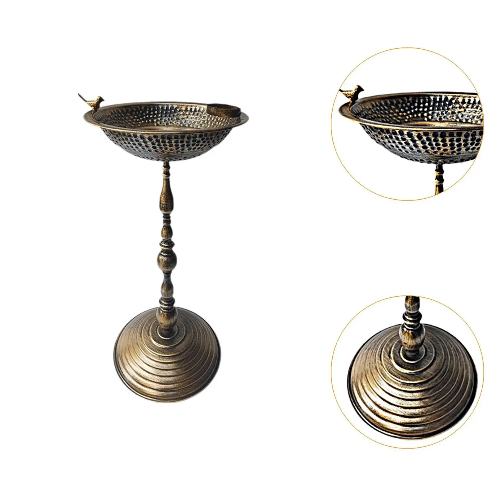 Garden Bird Bath Yard Decor Round Base Design Birdfeeder for Lawn Yards Outdoors Garden Bird Bath Yard Decor Round Base Design Birdfeeder for Lawn Yards Outdoors
