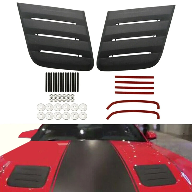 

Car Front Engine Cover Car Decorative Air Outlet Fender Intake Replacement For Ford Mustang Roush 2018-2020 Vent Cover Hood
