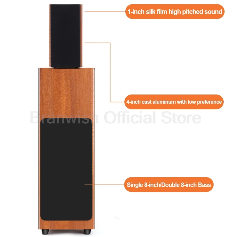 Double 8 Inch HiFi Speaker Wooden Active/Passive Subwoofer Home Theater Audio Hight Power Sound Box Enthusiast Home Cinema