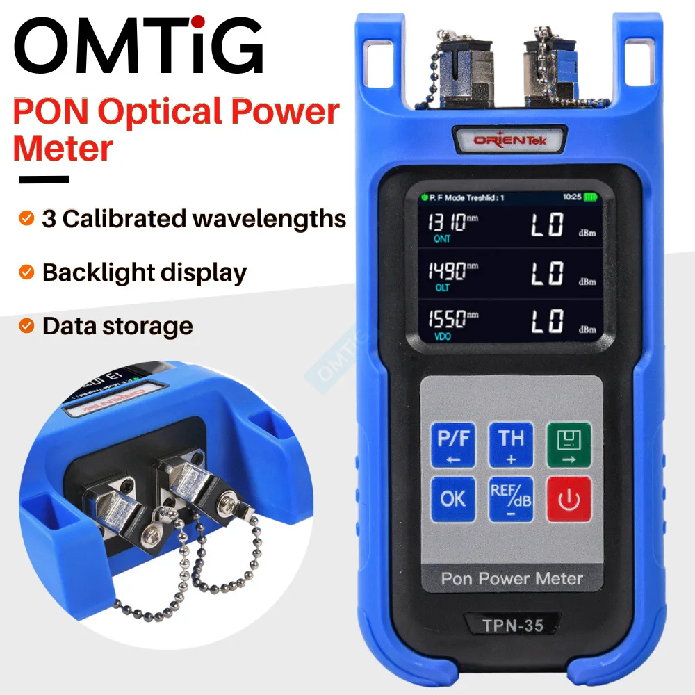 

2023 New 1310/1490/1550nm PON Optical Power Meter, TPN-35 PON Network Tester, Fiber Optic Power Meter, OTDR Tester SC/UPC SC/APC