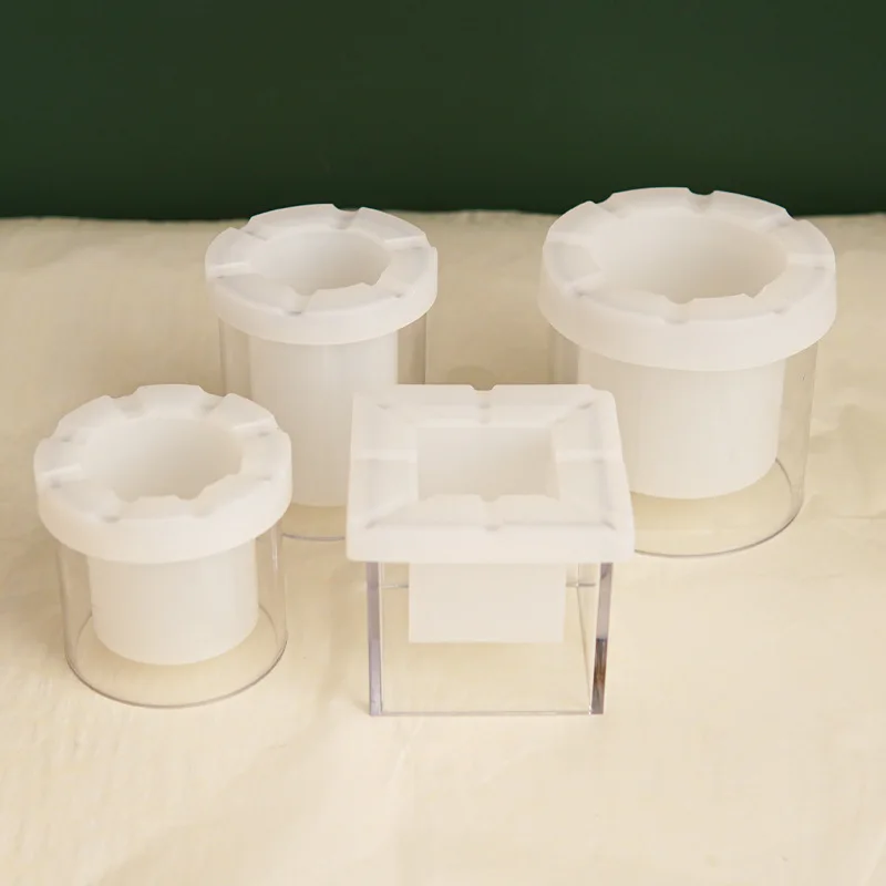 Internal Burning Cup Candle Mold Cylindrical Hollow Square Hollow Candle Mould Pc Material Hollow Windproof Candle Molds 5