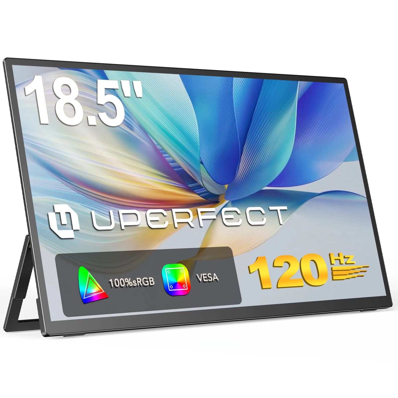 Uperfect 18,5 Zoll Computer Gaming Display tragbarer Monitor 120Hz ips Laptop HDMI USB C externer Bildschirm mit Vesa Adjust Stand