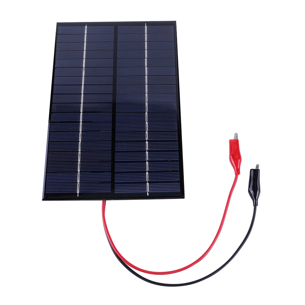 8W 18V DIY Polysilicon Solar Epoxy Cell Charger Waterproof Solar Battery Charger for Outdoor Camping for 12-18V Battery Charging