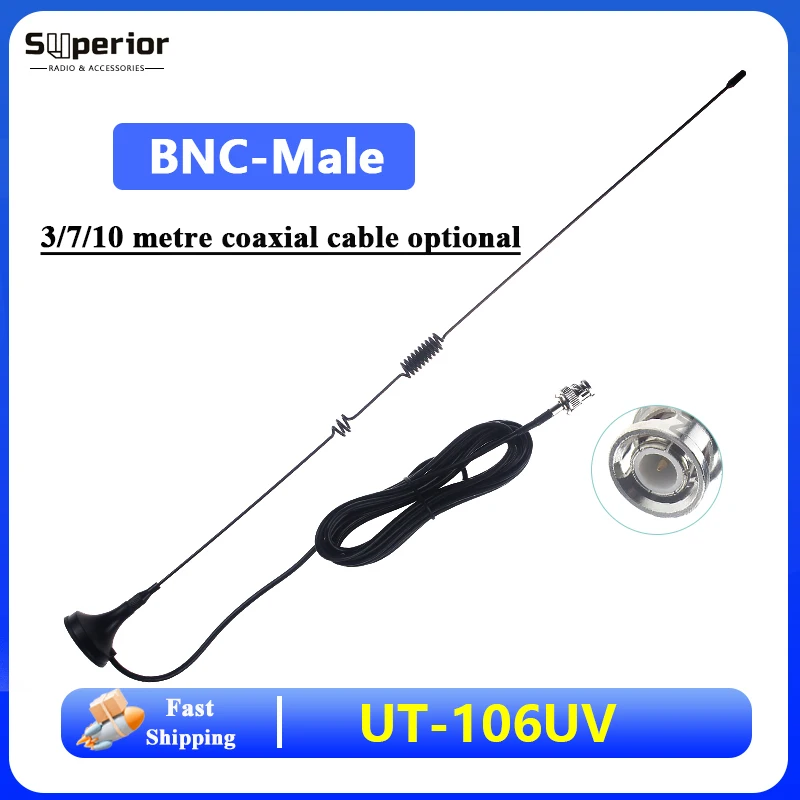 UT-106 Di Base Antenna UV ,SMA-femmina Vhf Antenna Auto Per - Foto 6