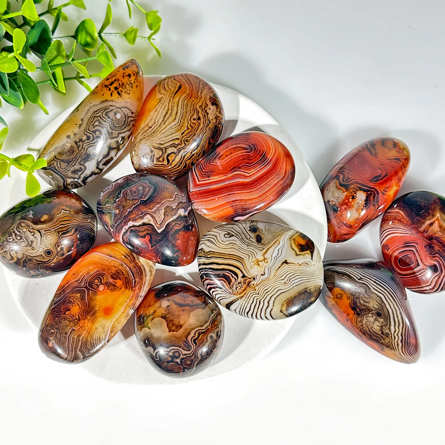 1pc Natural Colorful Silk Agate Sardonyx Palm,Hand-shaped Piece Quartz,Banded Healing Crystal,Gift For Family,Crystal Home Decor