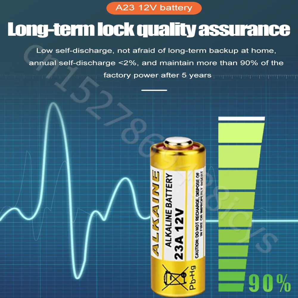 12V 23A Alkaline Battery 23GA 21/23 A23 A23S E23A EL12 MN21 MS21 V23GA L1028 RV08 GP23A For Doorbell Remote Toys Dry Cell 2PCS Alkaline Battery Disposable Battery