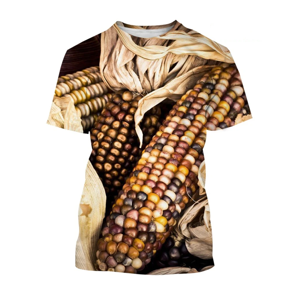 Funny Corn Maize 3D Print Oversized T Shirt