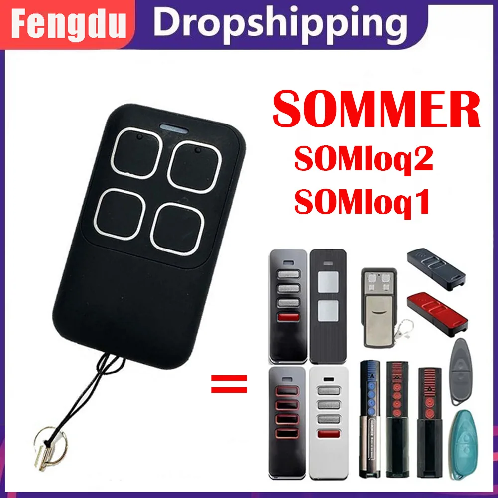 Garagedeuropener Handzender 868 MHz - 4 Kanalen Compatibel Met Sommer - 2 Stuks