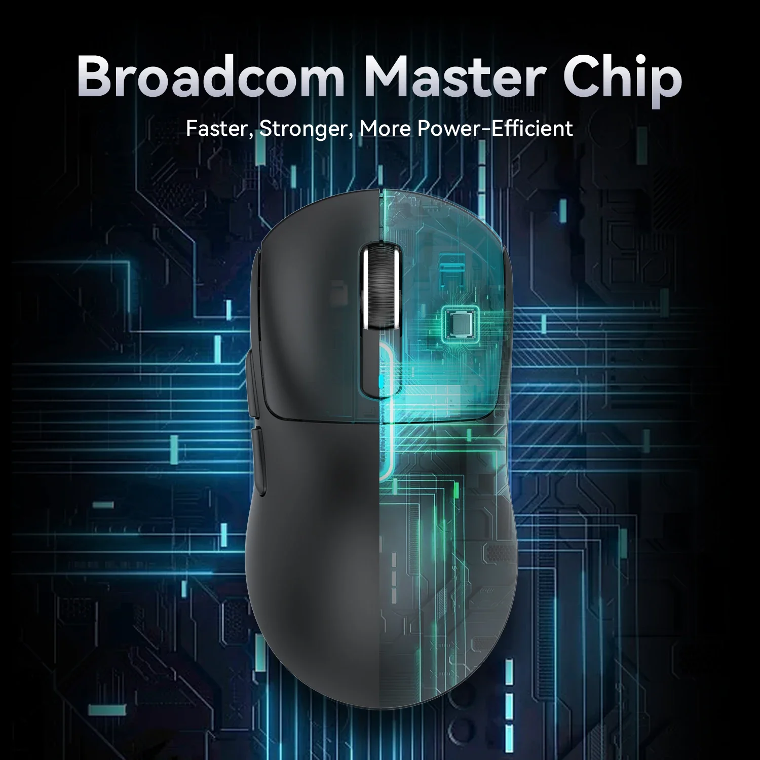 Ultra-Lightweight 49g Tri-Mode Gaming Mouse with Precision Tracking and Macro Functionality