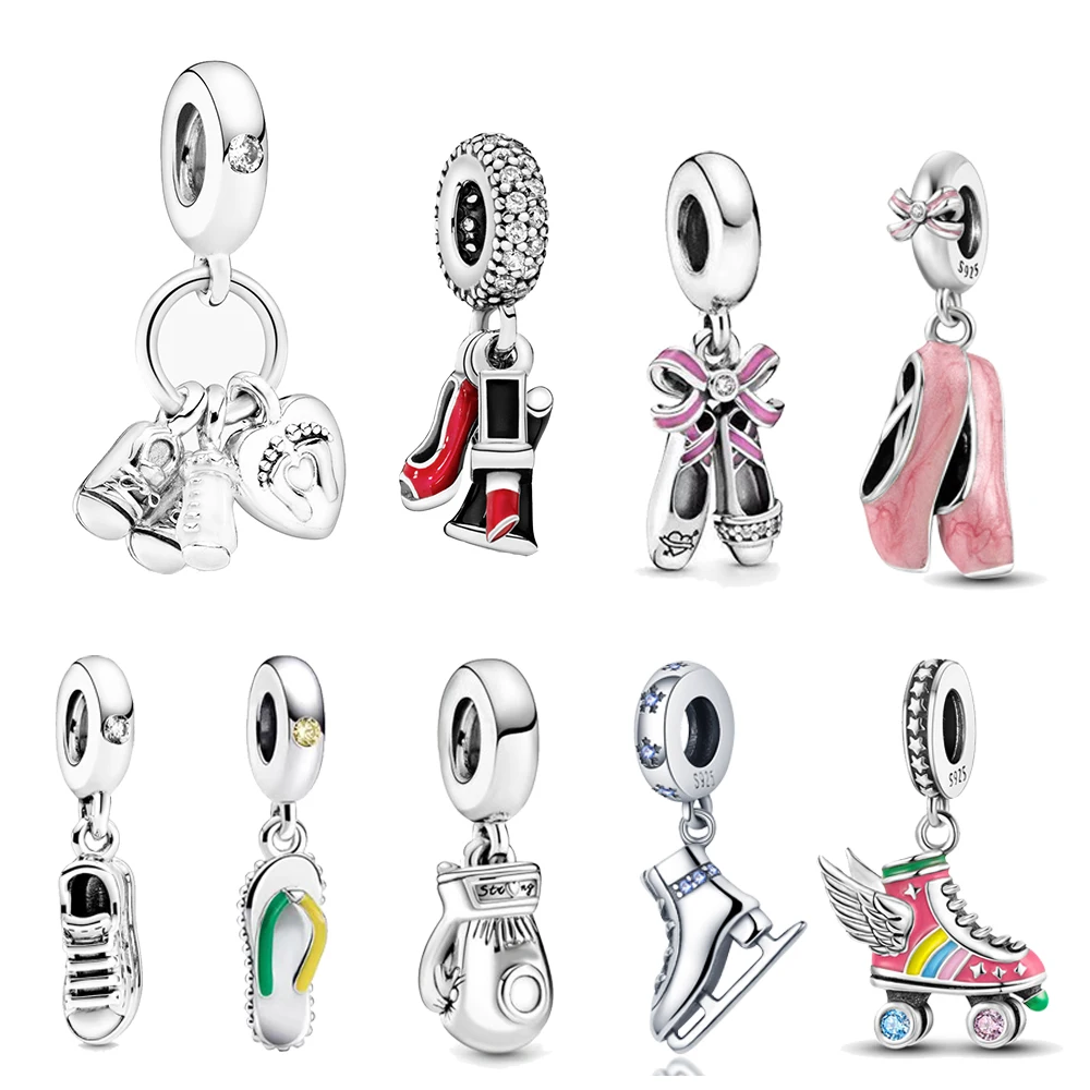 

2022 New Collection 925 Sterling Silver Winter Series Skating Ice-skate Charm Charms Fit Pandora Bracelet Jewelry Gift Girl