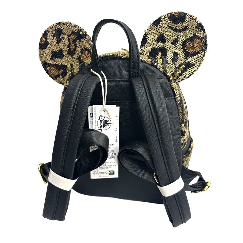 2025 Original DISNEY Panther print Mickey Mouse GIrls Kid's Backpack Cosplay Leisure Travel Bag Mini Children's Schoolbag 3