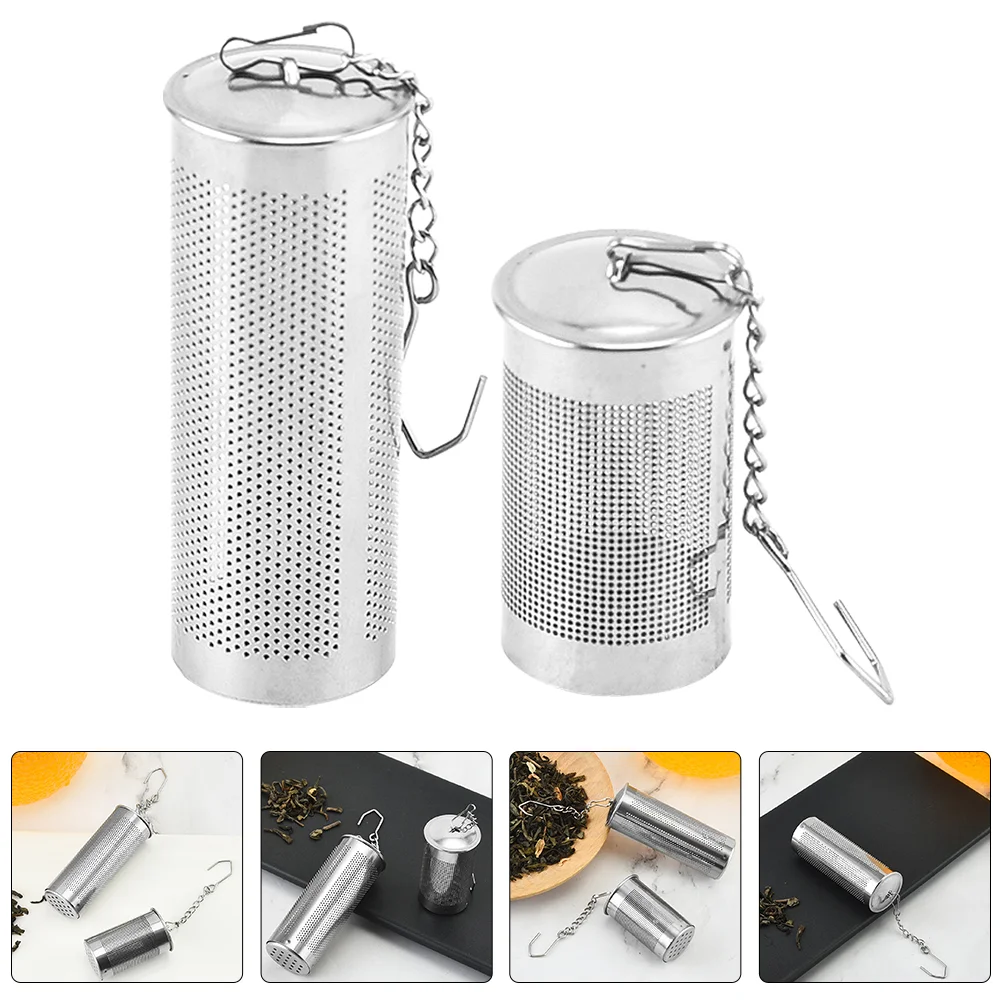 

2 Pcs Portable Tea Filter Mesh Strainer Stainless Coffee Steeper 304 Steel for Loose
