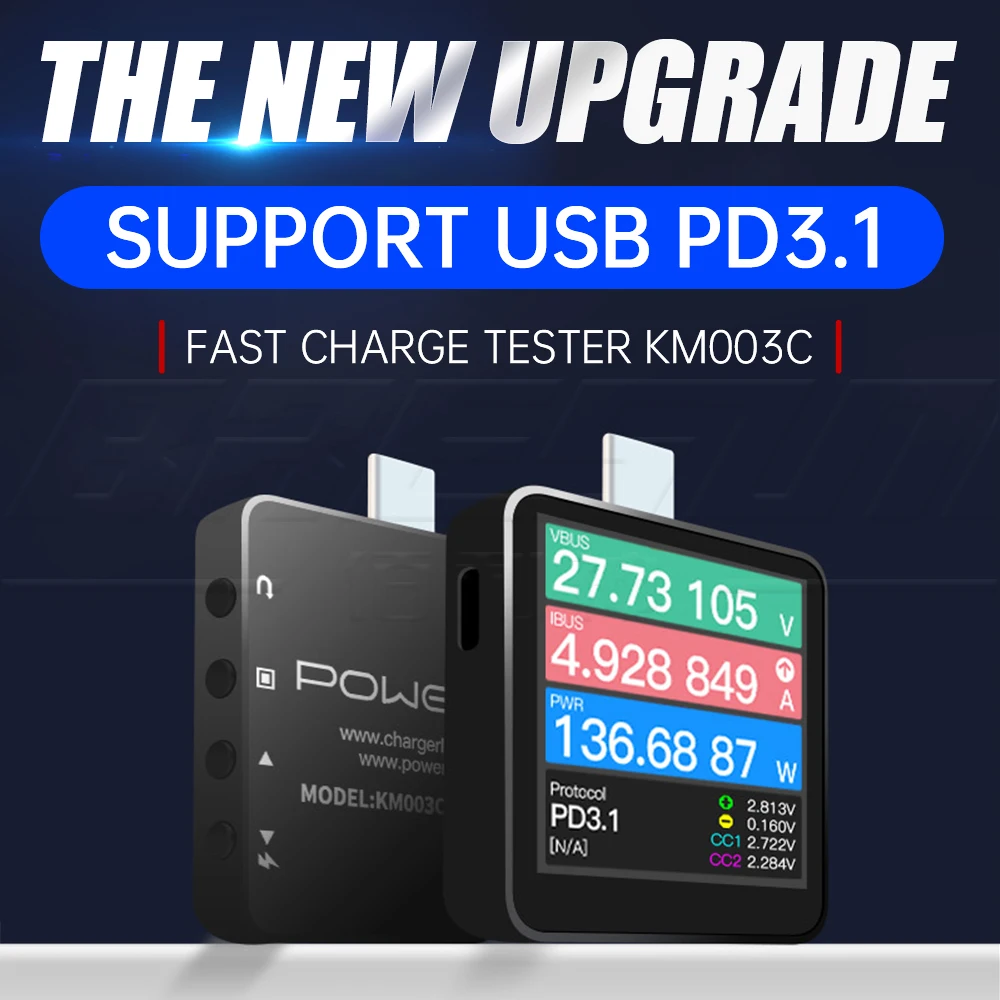 

POWER-Z KM003C Mobile Phone Repair Charging Detection PD USB Voltage Detection Type-C Tester 003C tools sets