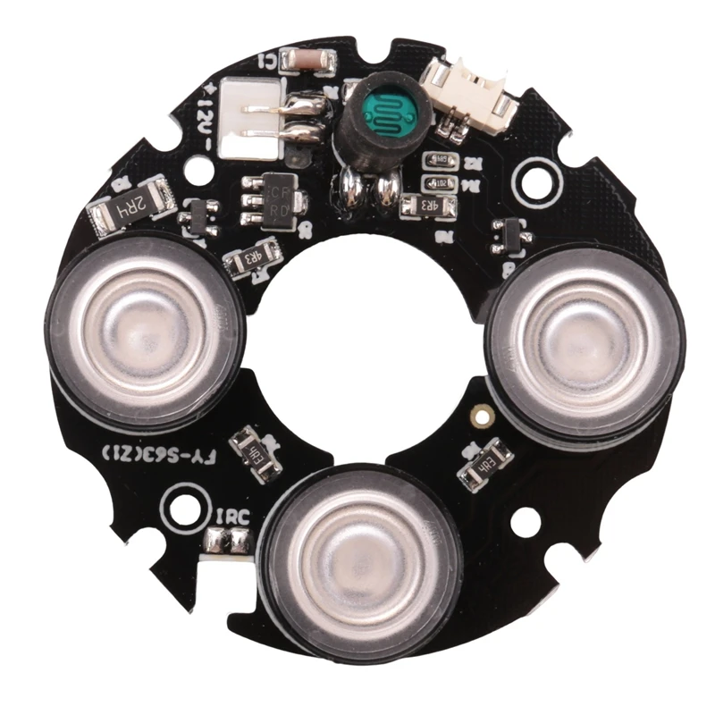 3 Array Ir Led Spot Licht Infrarood 3x Ir Led Board Voor Cctv Camera 'S Nachtzicht (53Mm Diameter)