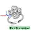Bagues de mariage rotatives à quatre trèfles pour femmes, anneau d'anxiété Anti-Stress en acier inoxydable, bijoux esthétiques réglables