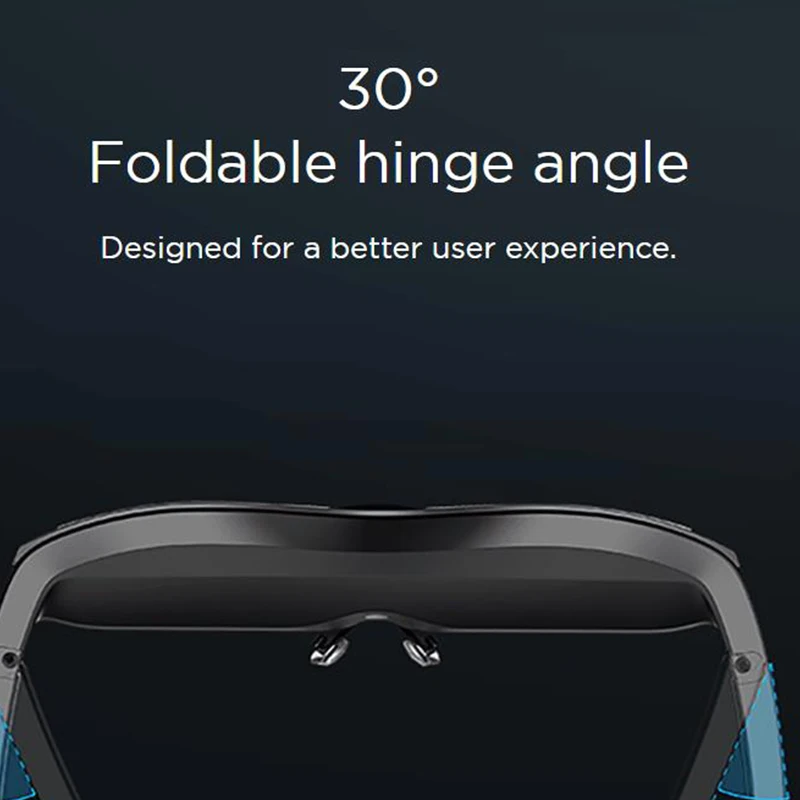 3D Projector Glasses Smart AR Glasses HD 140-inch Giant Screen Viewing 1080P 3D 30&deg;Foldable Hinge Angle Screen Glasses