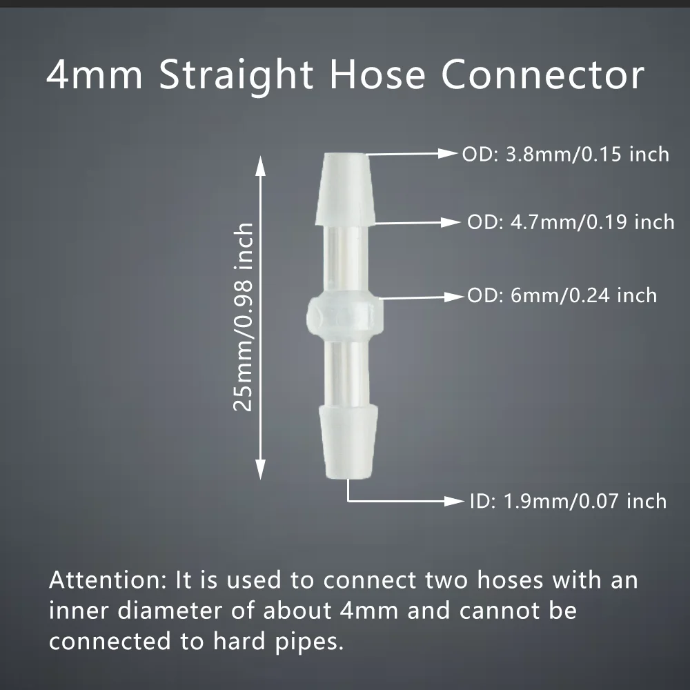 Hose Repair Connector Straight Through Joint extender Equal Diameter Plastic Coupling 5pcs 1pc Laboratory Garden Irrigation